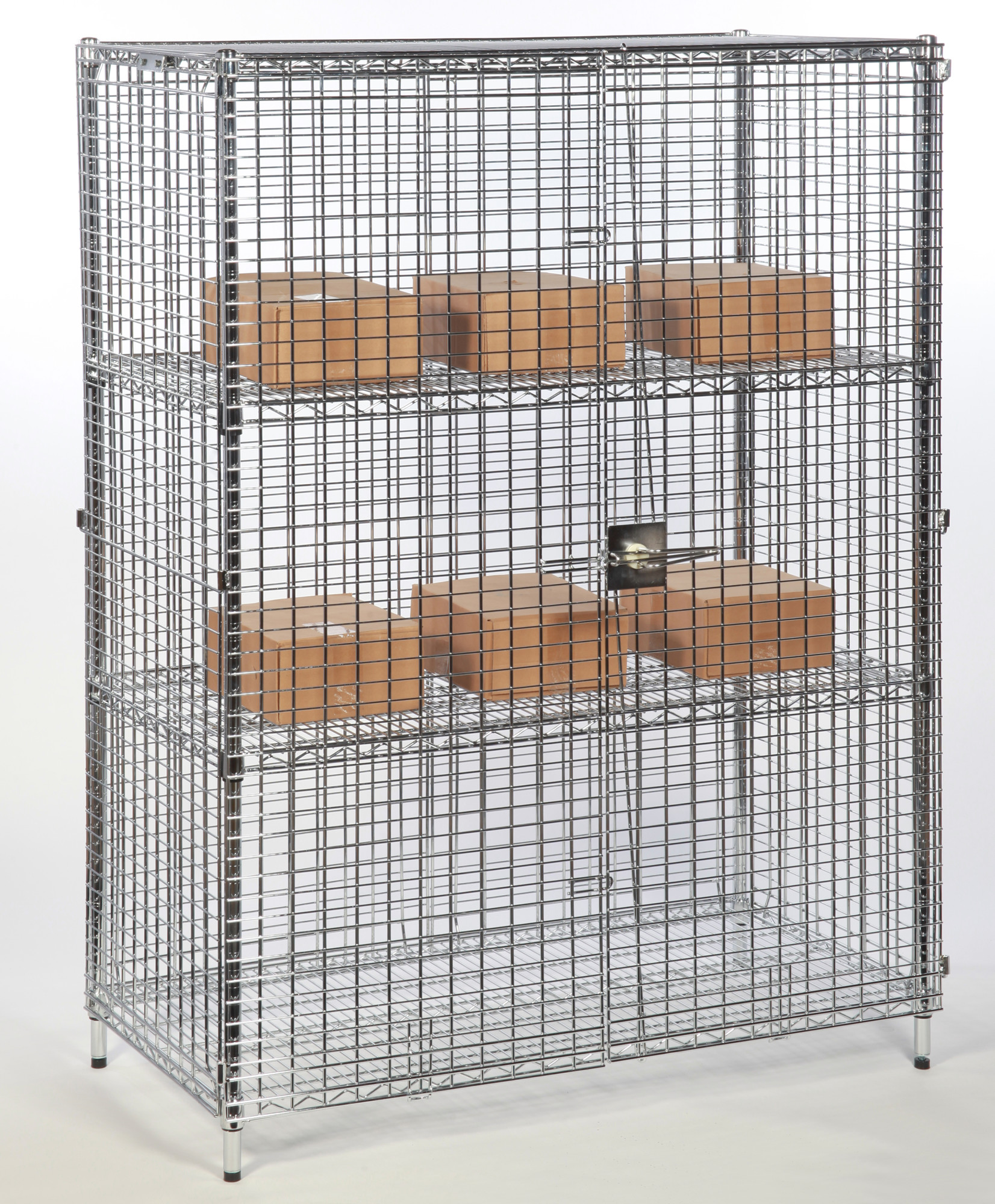 Commercial Storage Cage Mobile Chrome Wire Security Storage Cage Commercial Storage Cage Mobile Chrome Wire Security Storage Cage