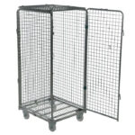 Demountable roll container security trolley, 500kg